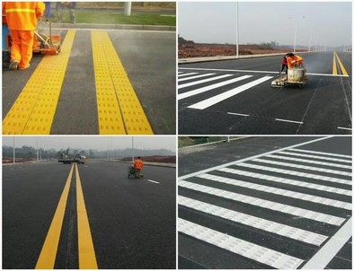 张家口张家口道路划线，热熔标线