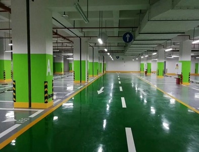 张家口张家口停车场标线施工
